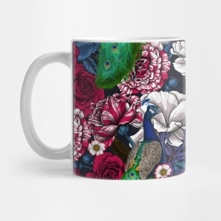 Peacocks in the rose garden 3 Mug